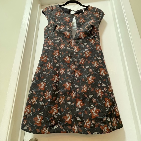 Free People Structured Floral Mini Dress - Picture 2 of 16